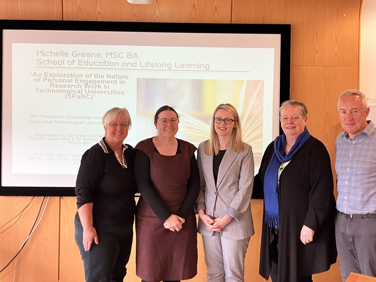 SETU Graduate Studies Office (@setugradstudies) on Twitter photo Congratulations Michelle Greene <a href="/SETU_Education/">SETU Faculty of Education and Lifelong Learning</a> who successfully defended her PhD today <a href="/AGrahamCagney/">Anne Graham Cagney</a> <a href="/SineadConneely6/">Sinead Conneely 🇵🇸🏳️⚧️</a> #PhDone Congratulations Michelle Greene <a href="/SETU_Education/">SETU Faculty of Education and Lifelong Learning</a> who successfully defended her PhD today <a href="/AGrahamCagney/">Anne Graham Cagney</a> <a href="/SineadConneely6/">Sinead Conneely 🇵🇸🏳️⚧️</a> #PhDone