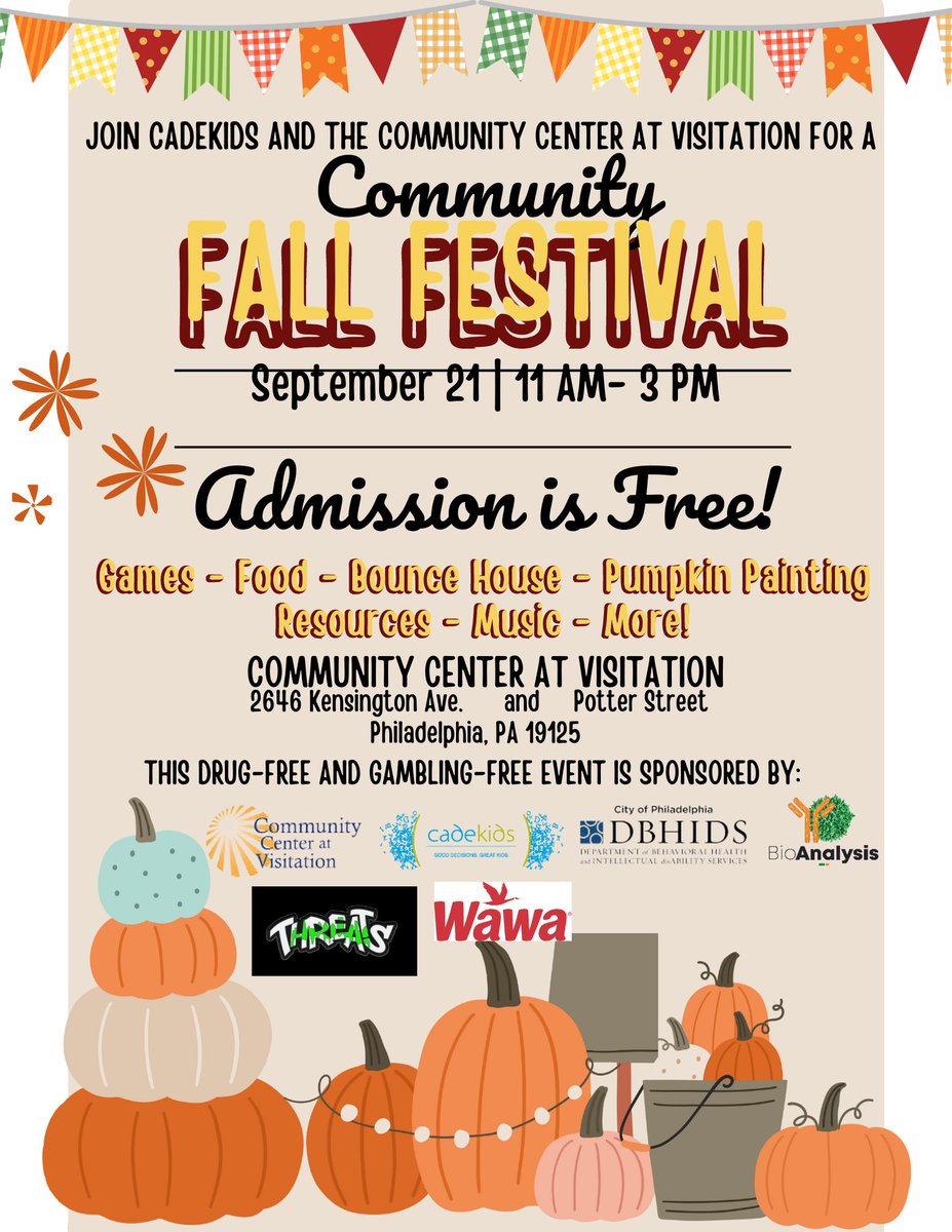 BioAnalysisLLC's tweet image. BioAnalysis is excited to support The Community Center at Visitation's Fall Festival by providing pumpkins &amp;amp; art supplies for local children to decorate pumpkins! We love being part of the Kensington community &amp;amp; helping to build its future.

 #PhillyBusiness #phillyscience