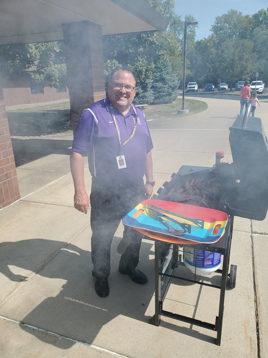 Celebrity grillmaster over at Fort Miami today for our staff potluck. @maumee