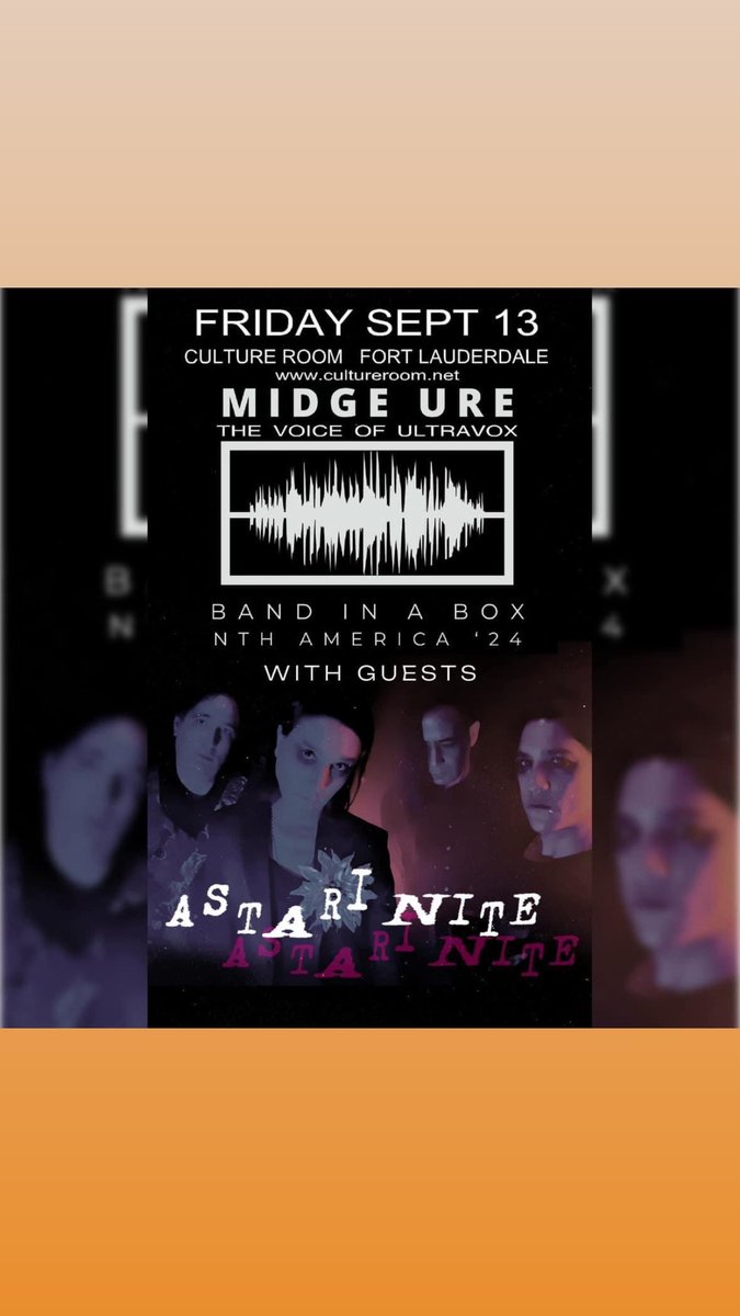 astarinite's tweet image. This evening’s concert begins at 7:30 followed by Astari Nite at 8:30! Playing at home which seems like forever ago and supporting Midge Ure (The Voice of Ultravox) tonight is going to be such a blast.  Looking forward to seeing you under the shiny, sparkly lights!