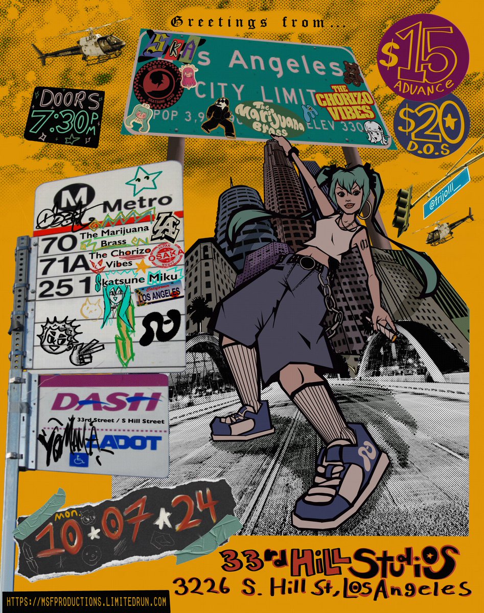 Skatsune Miku (@skatsune_miku) on Twitter photo Tickets are on sale for our first show back from our little break!
We’re playing with <a href="/MARIJUANABRASS/">THE MARIJUANA BRASS</a> in support of The Chorizo Vibes from Osaka, Japan!
🎟️ msfproductions.limitedrun.com 🎟️ Tickets are on sale for our first show back from our little break!
We’re playing with <a href="/MARIJUANABRASS/">THE MARIJUANA BRASS</a> in support of The Chorizo Vibes from Osaka, Japan!
🎟️ msfproductions.limitedrun.com 🎟️