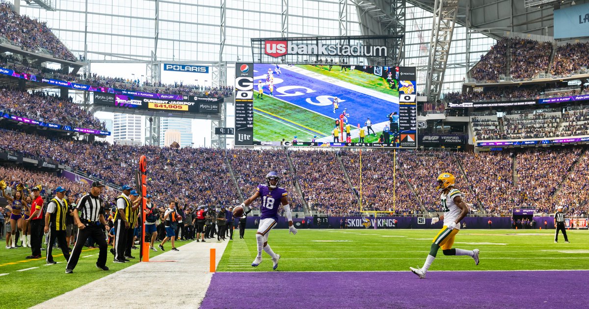 Minnesota Vikings (@vikings) on Twitter photo Who is excited for Sunday's <a href="/usbankstadium/">U.S. Bank Stadium</a> opener!?!?
Repost for your chance to win a pair of tickets to #SFvsMIN.
📎: mnvkn.gs/4eoz7iK Who is excited for Sunday's <a href="/usbankstadium/">U.S. Bank Stadium</a> opener!?!?
Repost for your chance to win a pair of tickets to #SFvsMIN.
📎: mnvkn.gs/4eoz7iK