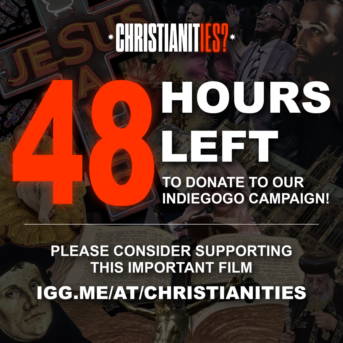HolyWisdomFilms's tweet photo. Last chance to support the film… Christianities? The Journey to the Heart of the Faith ✝️ https://t.co/c46MyH6GLt