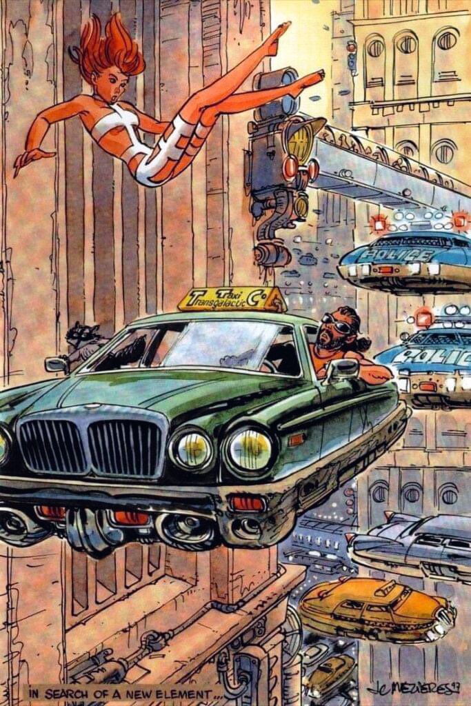 Concept art for The Fifth Element by Jean Giraud (Mœbius) &amp; Jean-Claude Mézières.