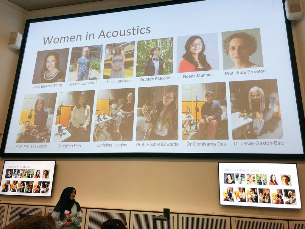 Our special host <a href="/hasina_01/">حسينة</a> presenting the #justnoisepod special series on #WomenInAcoustics at the <a href="/acoustics_ac_uk/">UK Acoustics Network Plus</a> event in Manchester! <a href="/EarlyCareerUKAN/">UK Acoustics Network Plus Early Career SIG</a> #WiA