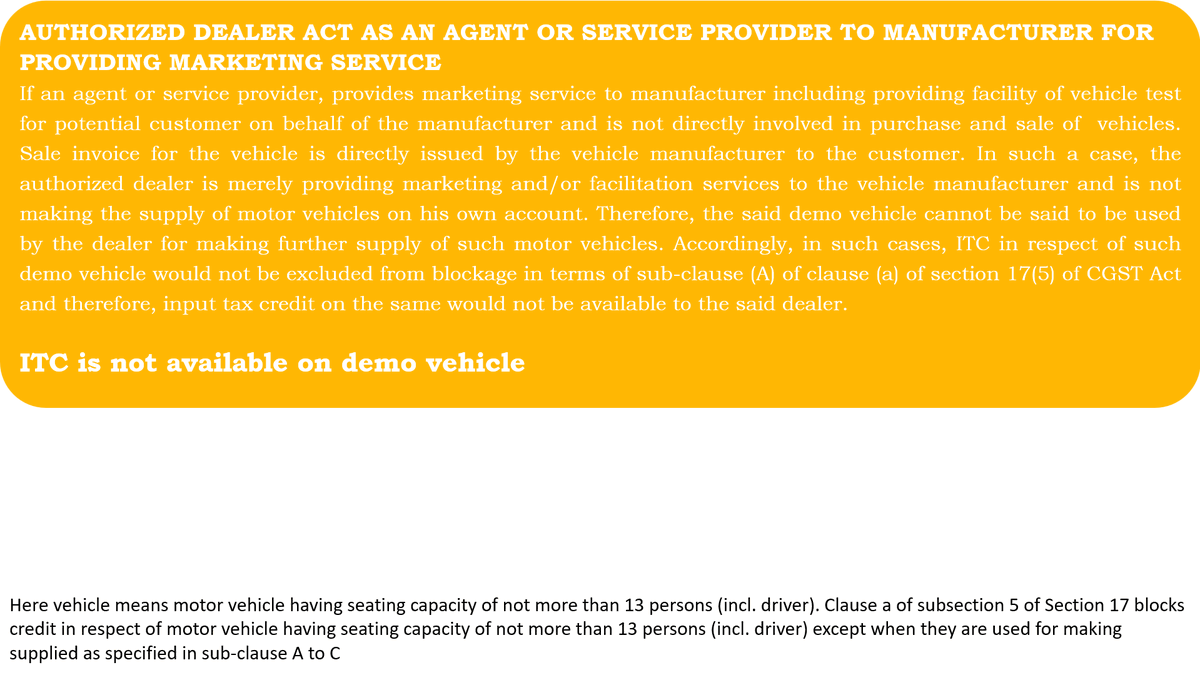 krajprakash's tweet image. 🏆CBIC on 10th Sep 2024 issued a circular no: 231/25/2024-GST on the subject clarification on availability of Input Tax Credit in respect of demo vehicles. This circular brings greater relief to the taxpayer, especially the vehicle dealers #GST #GSTCircular #DemoVehicle #ITC