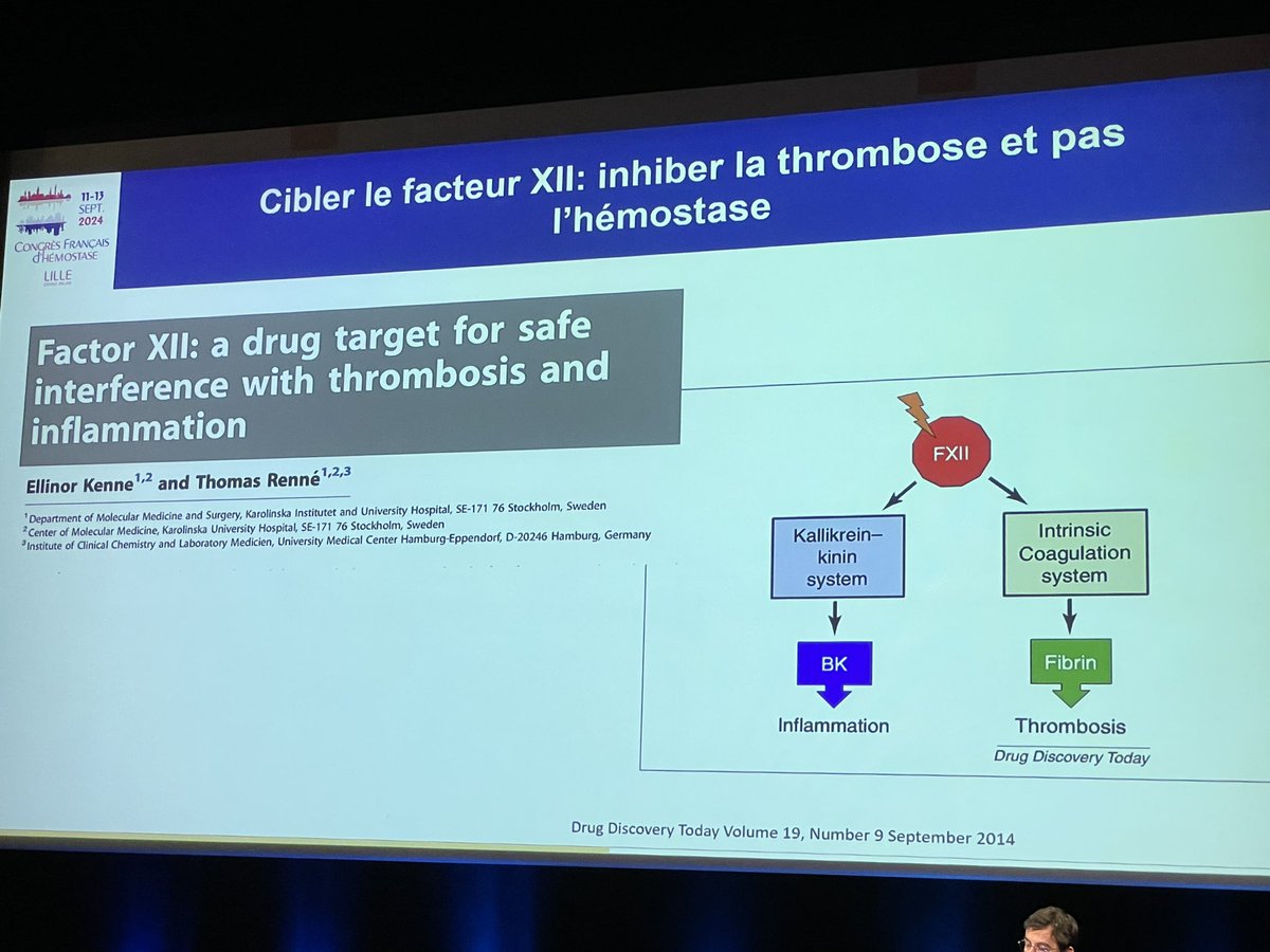 Congrès de la SFTH (@sfth_2025) on Twitter photo Zoom sur les anti-XII et leur potentielle utilisation dans la pathologie thrombotique avec le Pr <a href="/chris_dubois13/">Christophe Dubois</a> ! #CFH2024 #hemostase #thrombose Zoom sur les anti-XII et leur potentielle utilisation dans la pathologie thrombotique avec le Pr <a href="/chris_dubois13/">Christophe Dubois</a> ! #CFH2024 #hemostase #thrombose