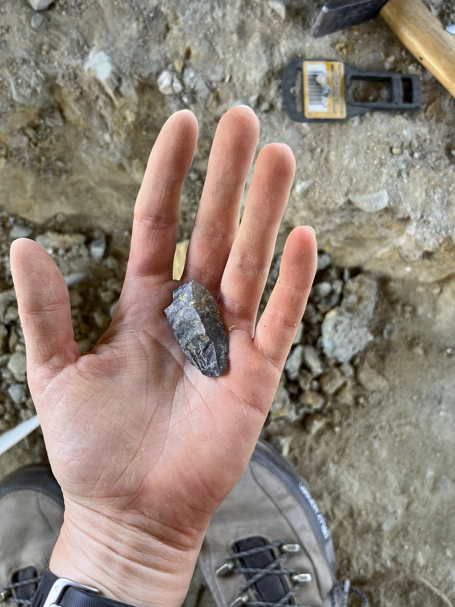 #flintfriday with today’s finding at Early Pleistocene site La Boella, Catalonia. From a unit with an estimated dating to about 1 ma, making my paleo-heart beat fast!