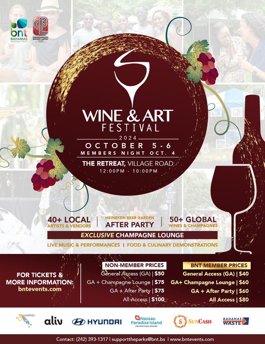 Join us on October 5 &amp; 6 at The Retreat for Wine &amp; Art 2024! Buy tickets online @ bntevents.com.
Celebrate culture, creativity, &amp; conservation with us. #wineandart2024