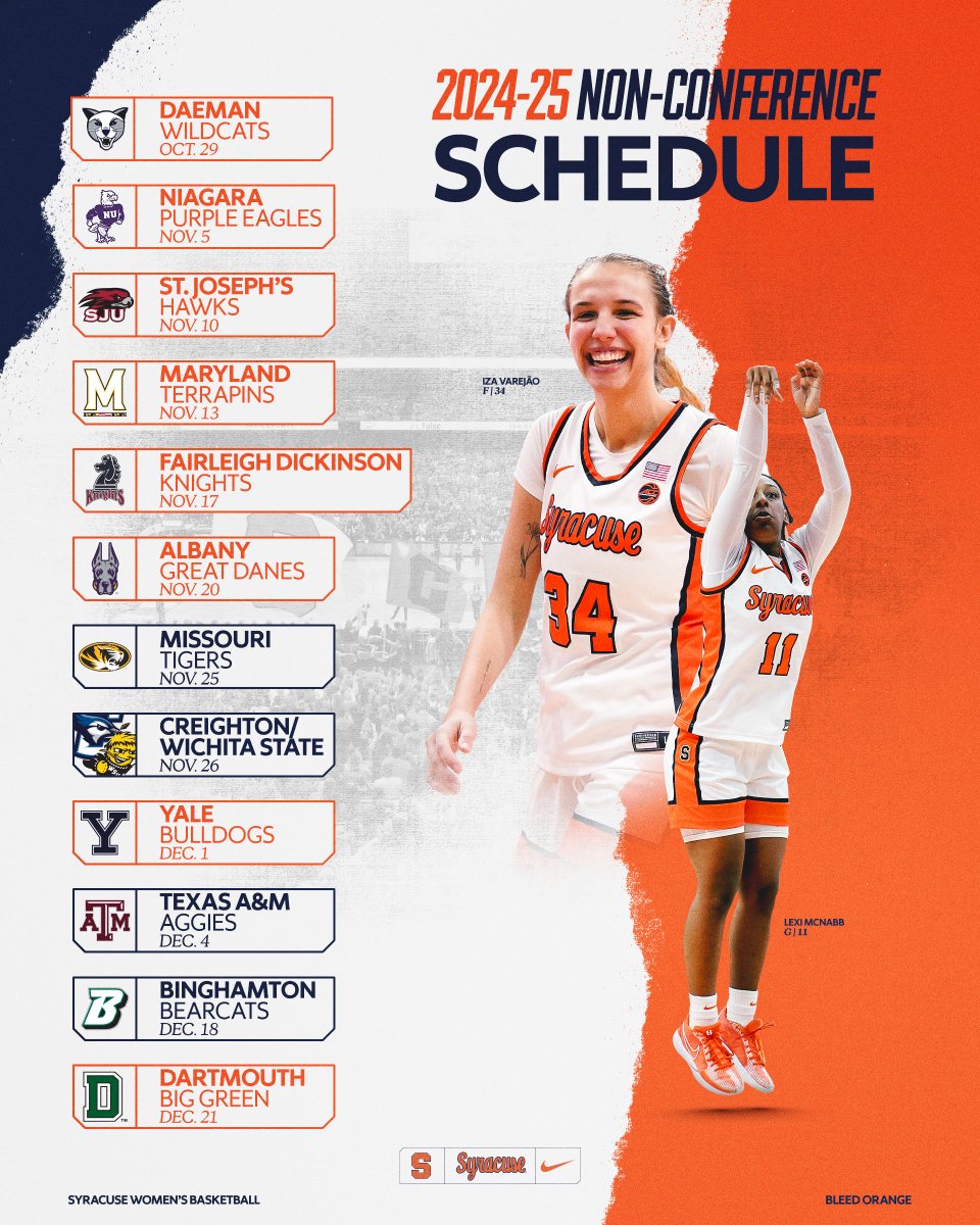 🚨SCHEDULE DROP🚨

The 2024-25 nonconference schedule is here ⤵️