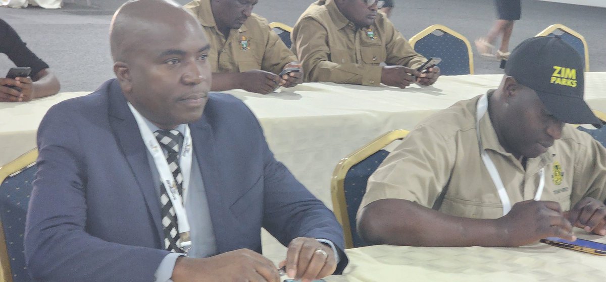 Today was Hlanganani/Sanganai World  Tourism  Expo 's Investment Conference. Mr Mike Masaka, who was standing in for the Permanent  Secretary, Amb ,R.T. Faranisi following conference proceedings.<a href="/HeraldZimbabwe/">The Herald Zimbabwe</a> <a href="/ZBCNewsonline/">ZBC News Online</a>