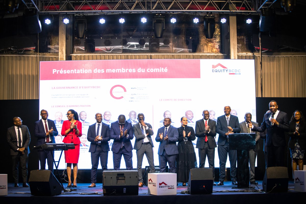 CelestinMukeba's tweet image. Revivez en images la soirée de présentation du rapport annuel 2023 de EquityBCDC.
Le total du bilan d’EquityBCDC a augmenté de 47% (11% en contrevaleur USD) en 2023, passant de 7.179 milliards de Francs congolais à 10.576 milliards de CDF.
#equitybcdc #rapportannuel