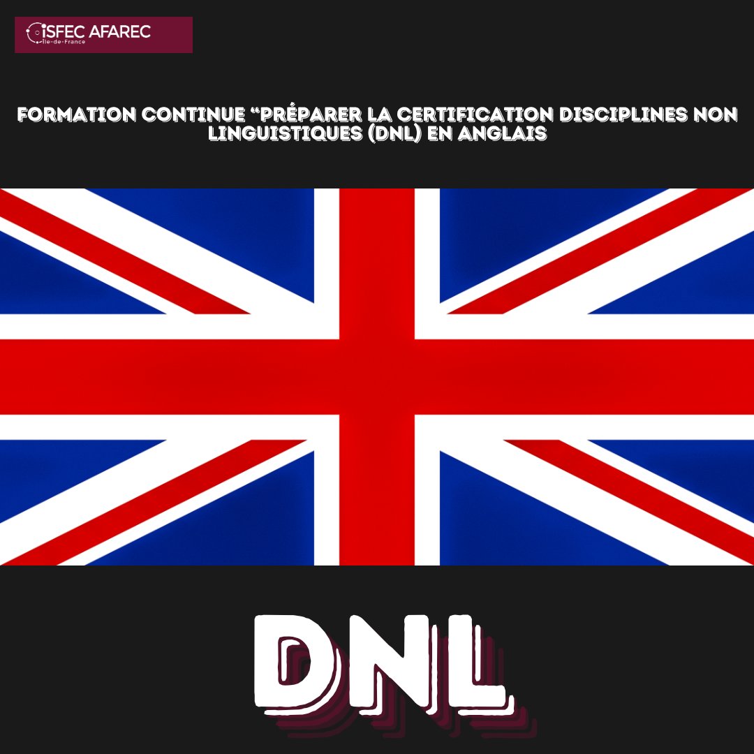 ISFEC_AFAREC's tweet image. Préparez dès maintenant la certification DNL avec l&apos;@ISFEC_AFAREC !
Renforcer les compétences en anglais : une priorité éducative !
Inscrivez-vous : urlz.fr/s9NW (avant le 23/09)
Plus d&apos;informations sur notre site : urlz.fr/s9O1
#DNL #formation #anglais