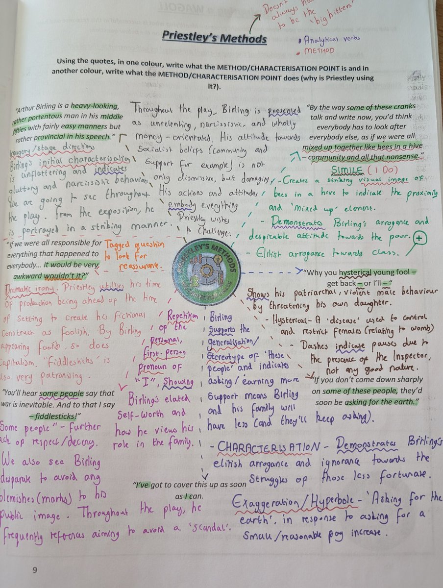 Building on our quote explosions, we picked up the pace and explored authorial intent - developing our identification of methods, ability to comment meaningfully, and range of analytical verbs 🎯👏