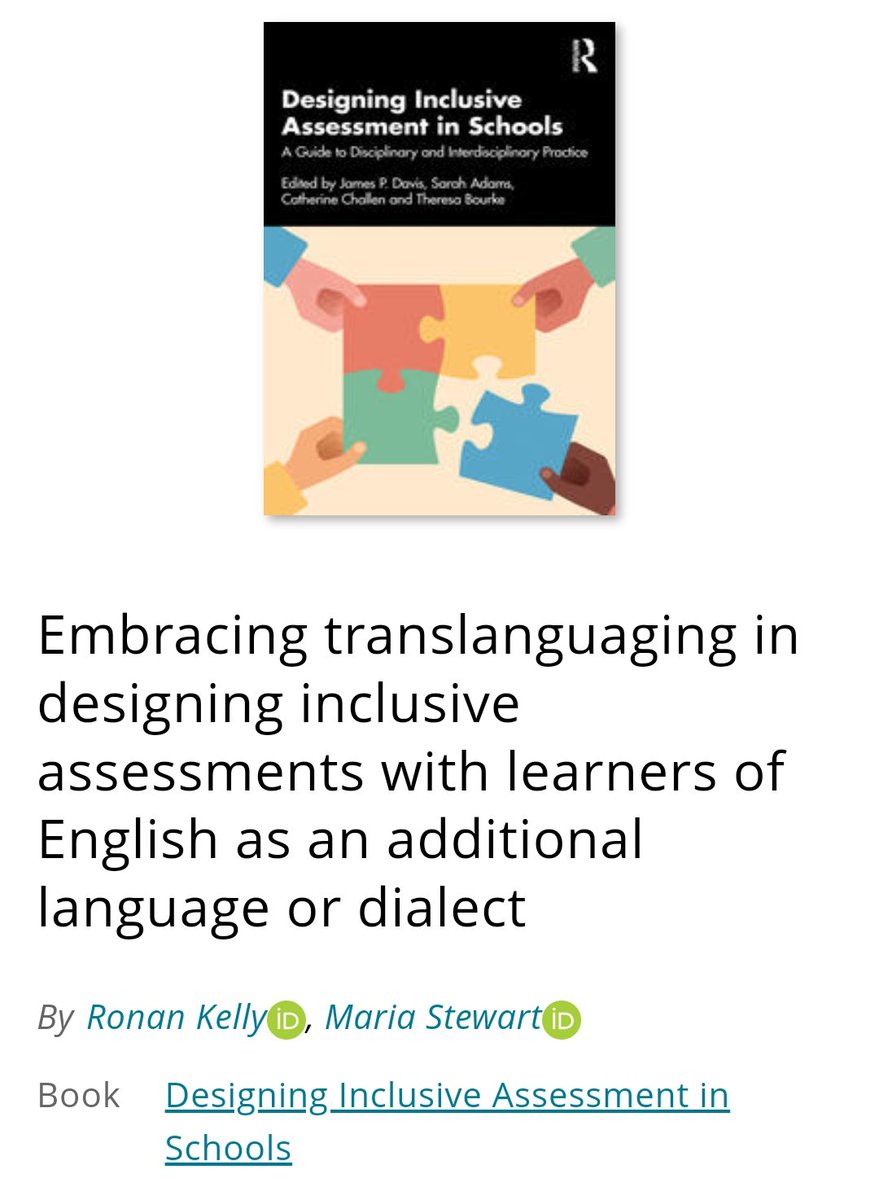 Dr Maria Stewart (@mstewartulster1) on Twitter photo Some great tips on how translanguaging can be used to even the odds in assessment with multilingual pupils...and a nice quick read...if I do say so myself <a href="/stranbelfast/">Stranmillis University College</a> <a href="/StMarys_Belfast/">St Mary’s University College Belfast</a> <a href="/UlsterEducation/">Education</a> <a href="/bera_ree/">BERA Race, Ethnicity and Education Network</a> @ Some great tips on how translanguaging can be used to even the odds in assessment with multilingual pupils...and a nice quick read...if I do say so myself <a href="/stranbelfast/">Stranmillis University College</a> <a href="/StMarys_Belfast/">St Mary’s University College Belfast</a> <a href="/UlsterEducation/">Education</a> <a href="/bera_ree/">BERA Race, Ethnicity and Education Network</a> @
