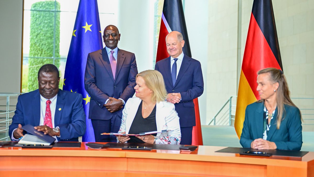 Kenya and Germany have signed a groundbreaking agreement! 

This partnership will boost labor mobility, apprenticeships, and training, while enhancing employment and worker welfare. 

Together, they're opening up exciting new opportunities for Kenyans!