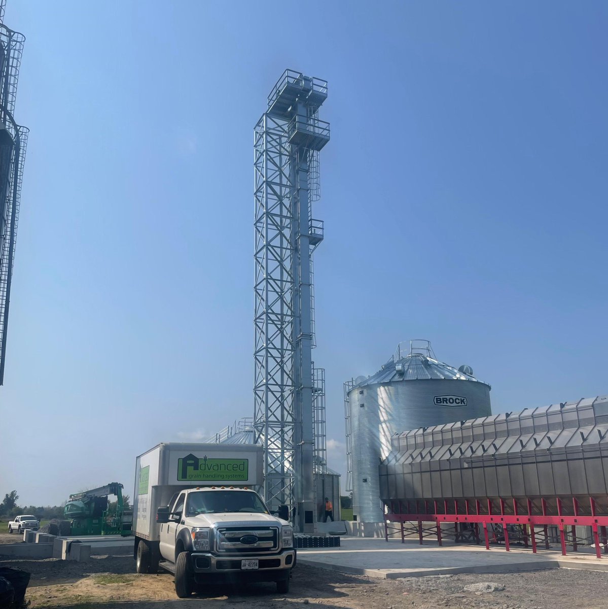 AGHS Tower and bucket elevator installed on a beautiful day