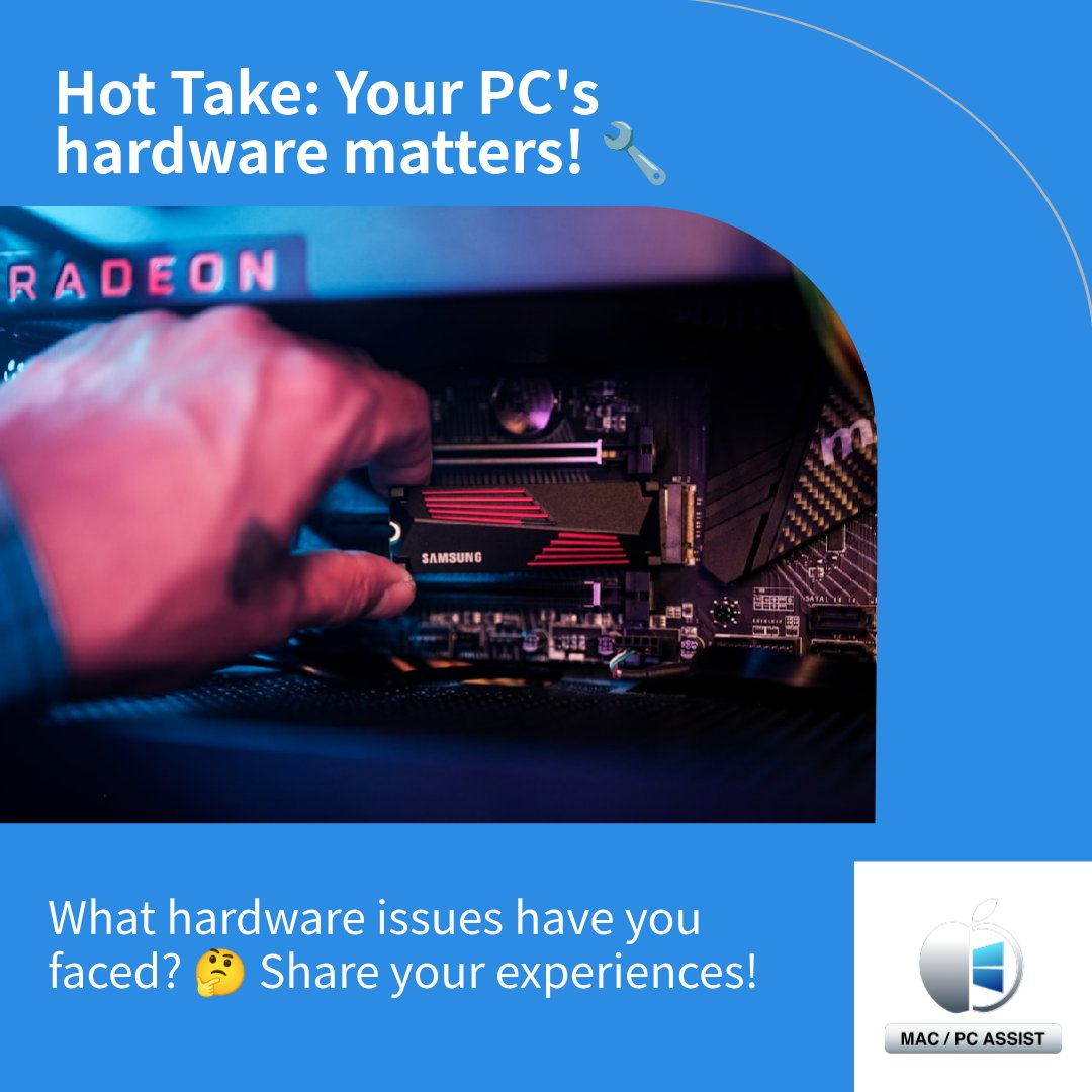 PCMACAssist's tweet image. Understanding Your Computer's Hardware: A comprehensive guide to the physical components of your computer, how they work, and common issues that may arise.
Dive into the world of IT with us!
Visit our website: mac-pc-assist.com
#TechTips
#ComputerSolutions