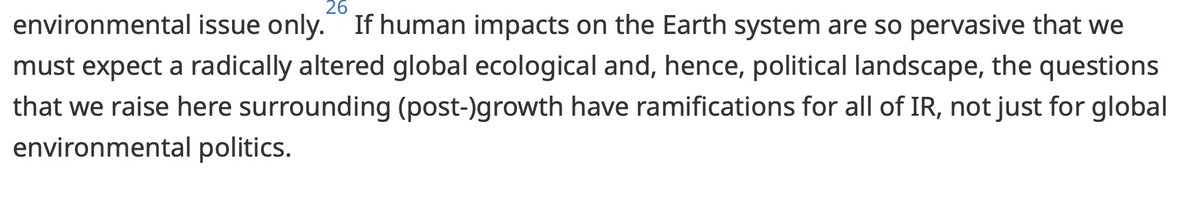 Rishabh (@mbhrishabh) on Twitter photo Nice to see @MattKranke & <a href="/jhasselbalch/">Jacob Hasselbalch</a>'s Intro to the Editors Forum on Post-growth in IR.
"A key takeaway from the collection is that IR needs to pay greater attention to how politics is embedded in and, thus, dependent on life-sustaining ecosystems."
rb.gy/kwjkn3 Nice to see @MattKranke & <a href="/jhasselbalch/">Jacob Hasselbalch</a>'s Intro to the Editors Forum on Post-growth in IR.
"A key takeaway from the collection is that IR needs to pay greater attention to how politics is embedded in and, thus, dependent on life-sustaining ecosystems."
rb.gy/kwjkn3