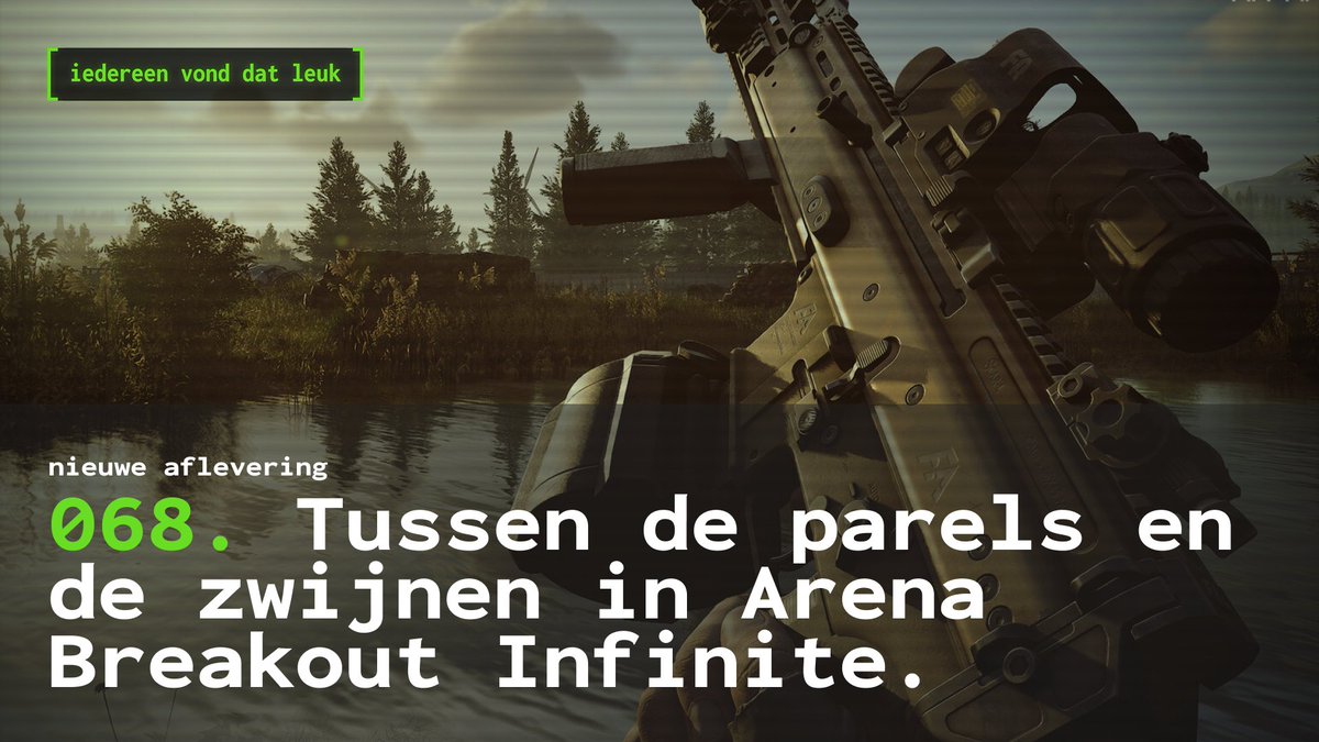 VondDatLeuk's tweet photo. 🎙️ Nieuwe aflevering 🎙️ 068. Tussen de parels en de zwijnen in Arena Breakout Infinite. 🎮 Robert en Kevin bespreken hun nieuwe verslaving, maar Tom is nog niet overtuigd...

Luister nu:
💻 https://t.co/0ukZBgTa1u
🎧 https://t.co/PrmFf6l5nL
🍏 https://t.co/jXhYdNB6kP https://t.co/RA1SjVj0Df