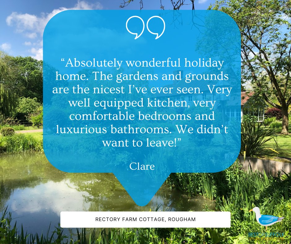 💬 Feedback Friday 💬  "Absolutely wonderful holiday home." WOW! We love this review of Rectory Farm Cottage, a recent guest left.

Perfect for families or friends looking for a tranquil retreat, learn more about this sleeps six, dog-friendly property. loom.ly/pxEFTp4