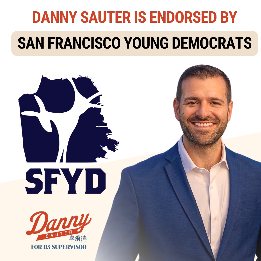 Proud to be named the #1 choice for District 3 Supervisor by San Francisco Young Democrats. 

If elected, I would be the youngest member of the Board of Supervisors. 

I'm ready to get to work and make our city more affordable and livable for young people. Thank you <a href="/SFYD/">San Francisco Young Democrats</a>!