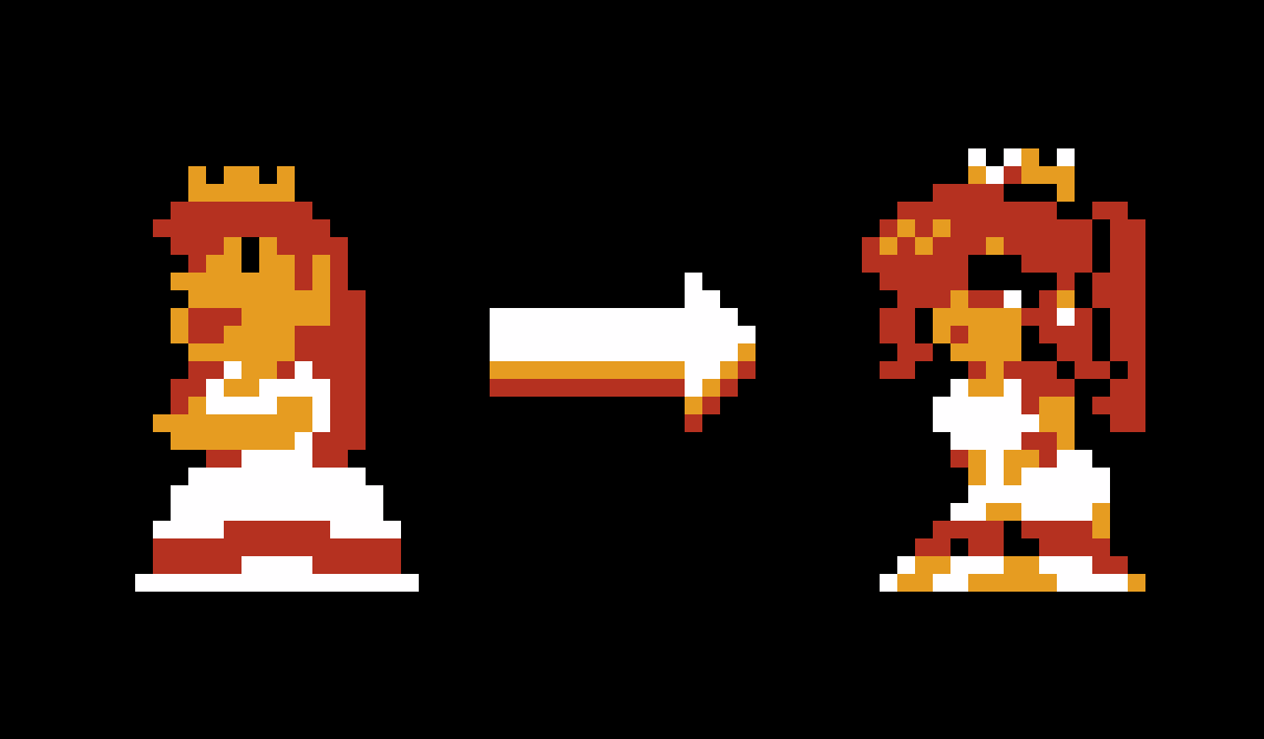 Everyone beat me, the resprite guy, to respriting Peach, so... here's my take 
#SuperMario #pixelart