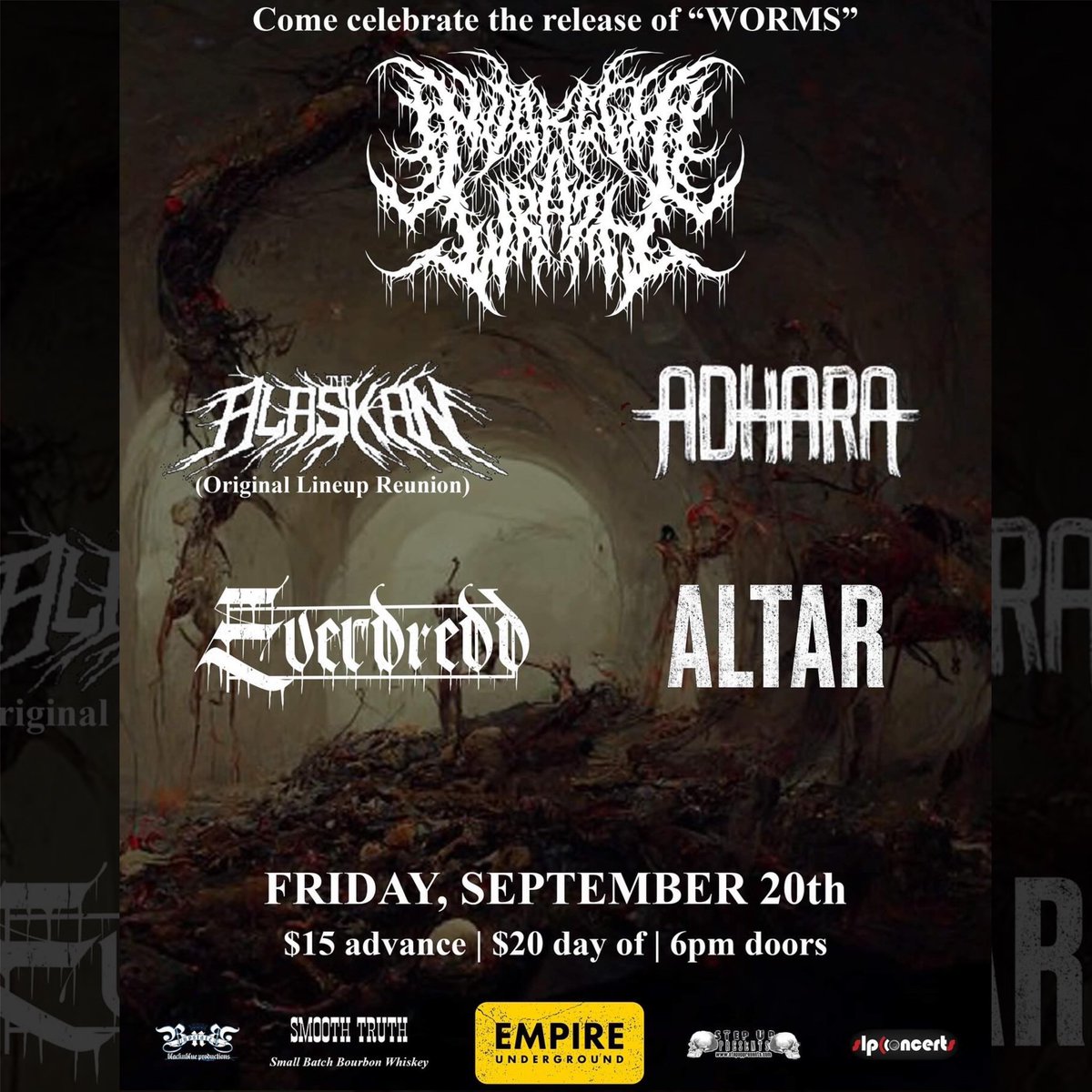 AdharaBand's tweet photo. One week from today we join @InvokeThyWrath for their EP release show for “Worms”!
➧ Albany, NY | Empire Underground | 6pm | $15adv 

Now for tomorrow we head to Buffalo to meet up with Inertia again!
➧ Buffalo, NY | Mohawk Place | 6pm | $15adv 
📷: @mt_photos315 https://t.co/GKAPBTZFYK