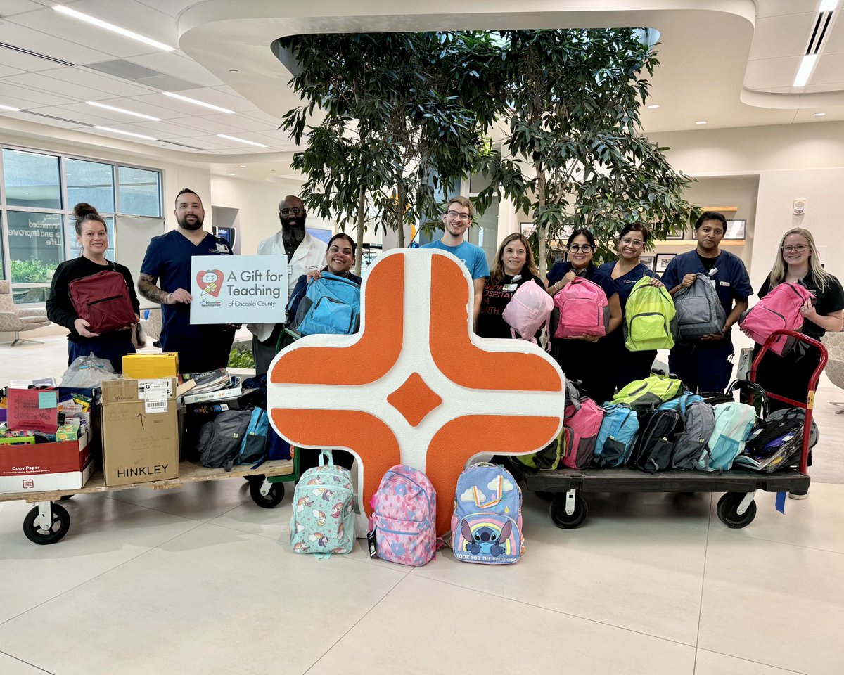 HCAhealthcare's tweet photo. As a part of @HCAFLHealthcare's “We Show Up for Our Schools” month of service, colleagues collected tens of thousands of much-needed school supplies to support students and teachers across #Florida. Learn more: https://t.co/EHozbqdPcR. #HCACares https://t.co/TvZ1eVdbH5