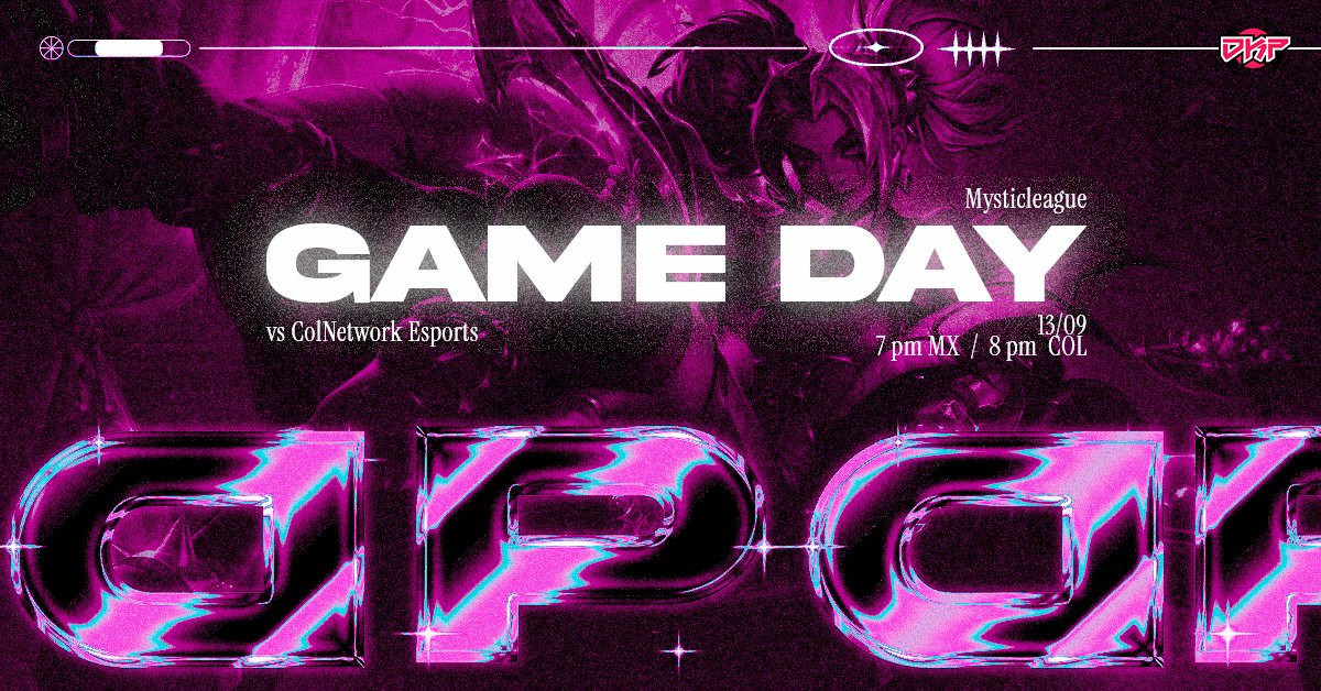 Dark Project (@darkprojectgg) on Twitter photo ¡HOY en la <a href="/MysticLatam/">Mystic League</a>!
Vamos por otro punto que nos acerque a los playoff 🫡
7pm 🇲🇽/8pm🇨🇴 vs. <a href="/ColNet_eSports/">ColNetwork eSports</a> ¡HOY en la <a href="/MysticLatam/">Mystic League</a>!
Vamos por otro punto que nos acerque a los playoff 🫡
7pm 🇲🇽/8pm🇨🇴 vs. <a href="/ColNet_eSports/">ColNetwork eSports</a>