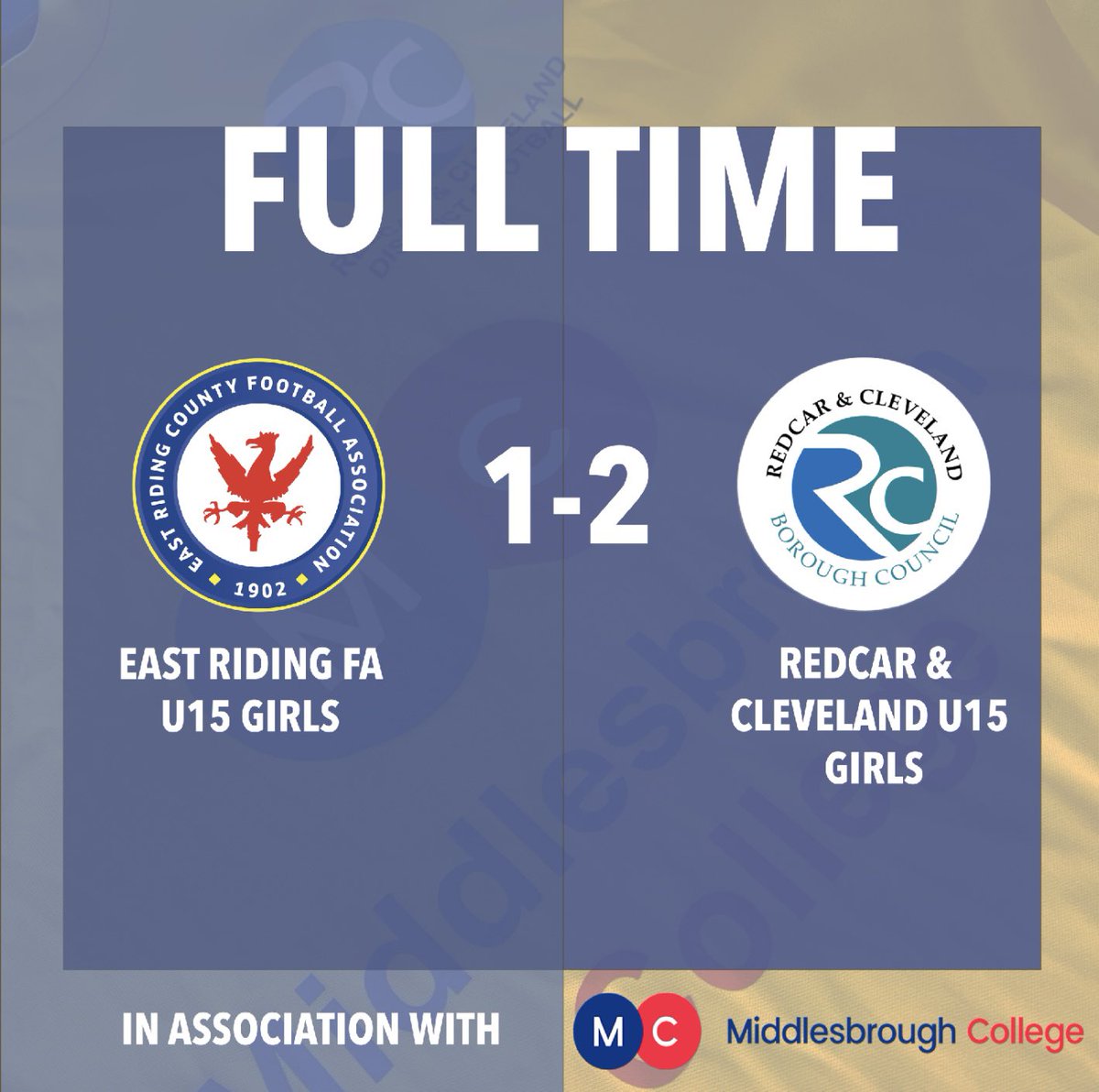 Redcar_SFA's tweet photo. East Riding 1-2 @Redcar_SFA

The U15 girls kicked off their season with a hard fought win against a very good East Riding side in their debut game in the Yorkshire Federations District U15 division.

🟡🔵 https://t.co/imsuiMqa1l
