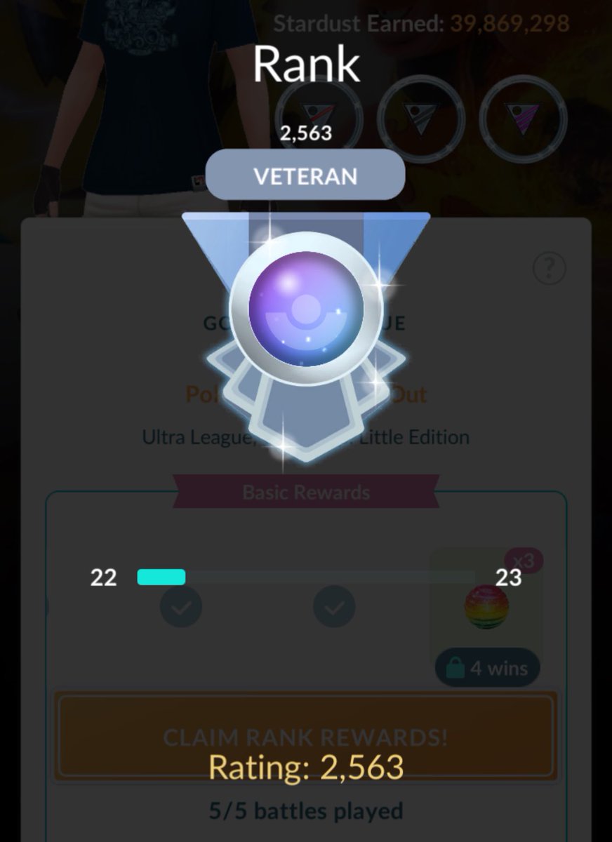 _alitik_'s tweet photo. I'm so not used to getting -3 ELO for 3-2.
Climbed a tiny bit today. This is the highest. It's now -3 from this. 😱
#GBL #LittleCup
#PokemonGO https://t.co/wLDUXnExxj