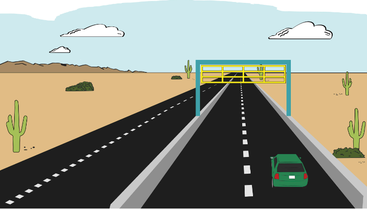 ArizonaDOT's tweet photo. The fifth key safety system built into the #ImprovingI17 flex lanes is a Vehicle Arresting Barrier (VAB). This barrier works in tandem with swing gates to prevent vehicles from entering the flex lanes when traffic is flowing in the opposite direction. #FlexLaneFriday https://t.co/HfYKNf9DiU