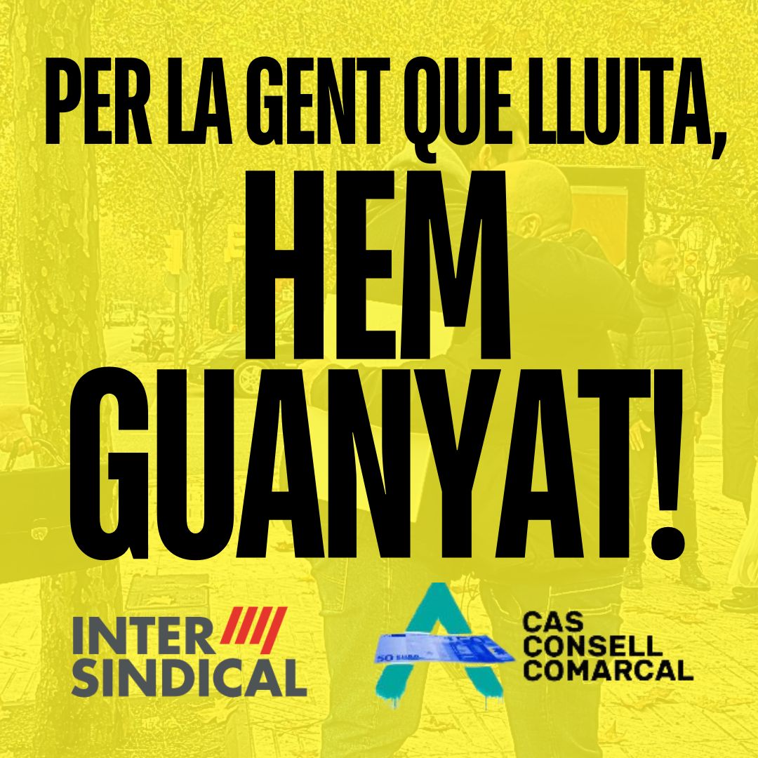 ‼️ Sentència absolutòria pel Cas Consell Comarcal:

Després de dos anys de persecució indiscriminada al Joan i al Martí, podem dir ben alt que s'ha fet justícia. Aquesta és una victòria que ha d'encoratjar-nos a militar sense por.

𝘼𝙋𝘼 𝙞 𝙤𝙧𝙜𝙖𝙣𝙞𝙩𝙯𝙖'𝙩!