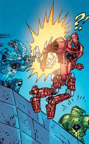 BionicleBot's tweet photo. Vakama being pushed off of a ledge, https://t.co/3YqtoNzSbX https://t.co/600RRtGW0c