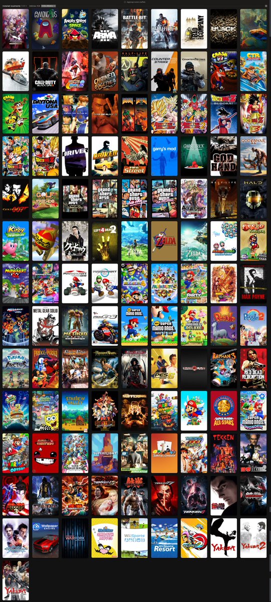 KingCIashRoyale's tweet image. this is how my steam library looks after using steam rom manager, steamgriddb and a lot of patience