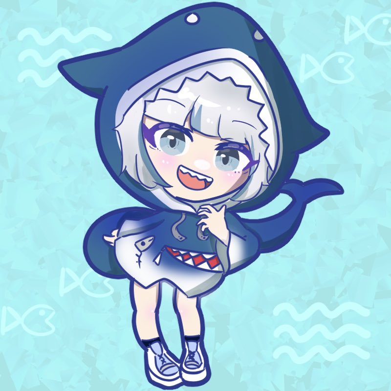 がうるぐら 「おはよーございます(๑ᴖ◡ᴖ๑)#ぐら #hololive #illustrat」|高橋ぺんたごんのイラスト