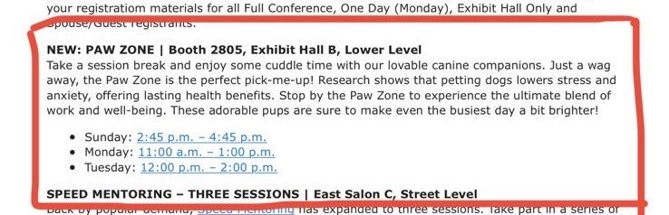 Missed opportunity, <a href="/ASTRO_org/">ASTRO</a>. Should have called this “Barkytherapy”. #ASTRO24