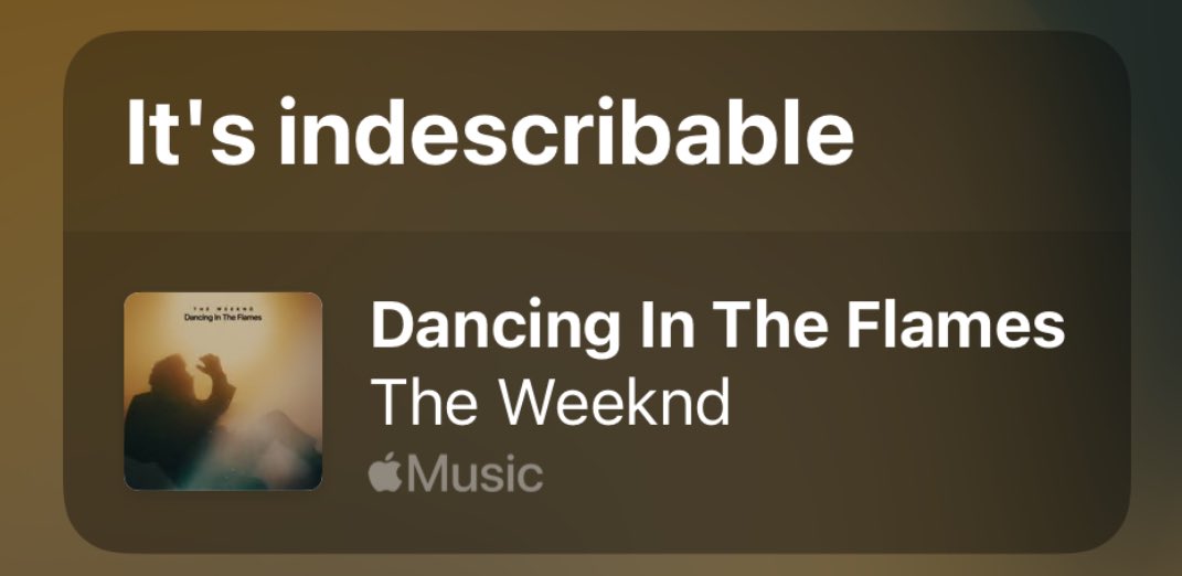 “How much do you love dancing in the flames?” 

Me: