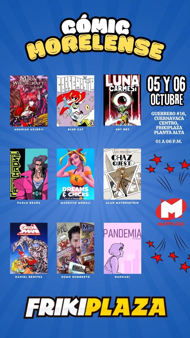 MadManga5's tweet photo. Evento dedicado al cómic Morelense realizado por @Marvelitas!
Será el 5 y 6 de Octubre en Friki Plaza de Cuernavaca, Morelos, de 1 a 6 pm.
No falten! https://t.co/60rDEkME01