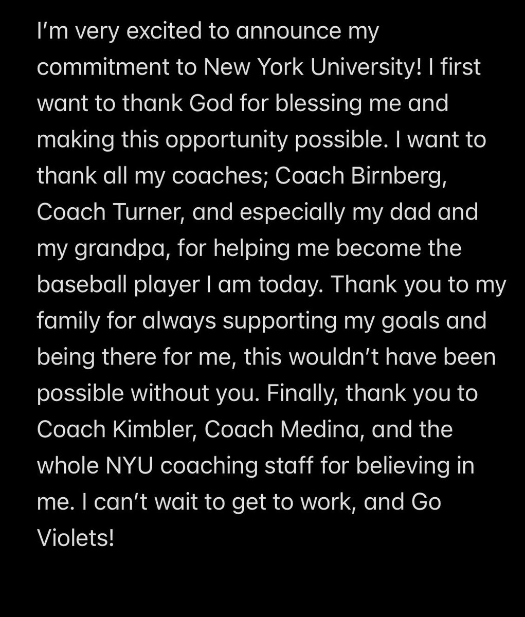 Go Violets! <a href="/nyu_baseball/">NYU Baseball</a> <a href="/LakerBBallWB/">WBHS Laker Baseball</a>