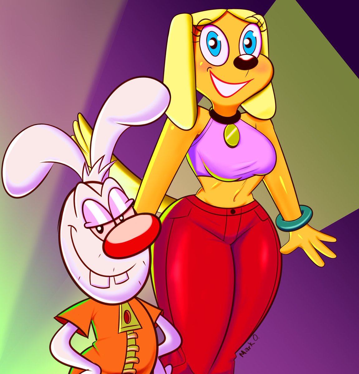 Brandy and Mr. I-hate-Carnivores.

With a hard R.