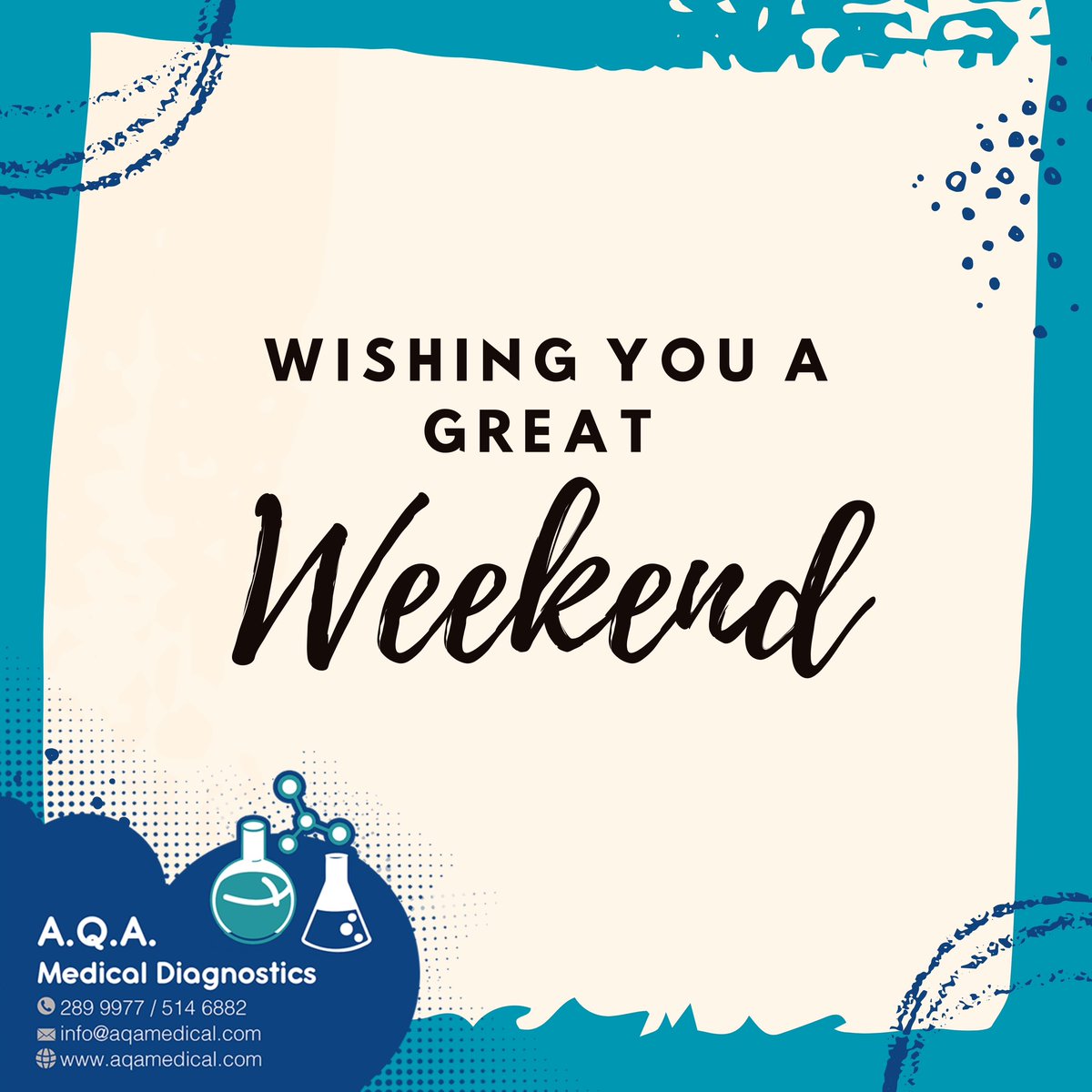 Hello #AqaFamily💙

This weekend, take some time off and do what makes you happy, above all have a restful weekend and keep on #Smiling 😊 ❗️

#AqaLovesYou
#HappyWeekend
#Aqa
