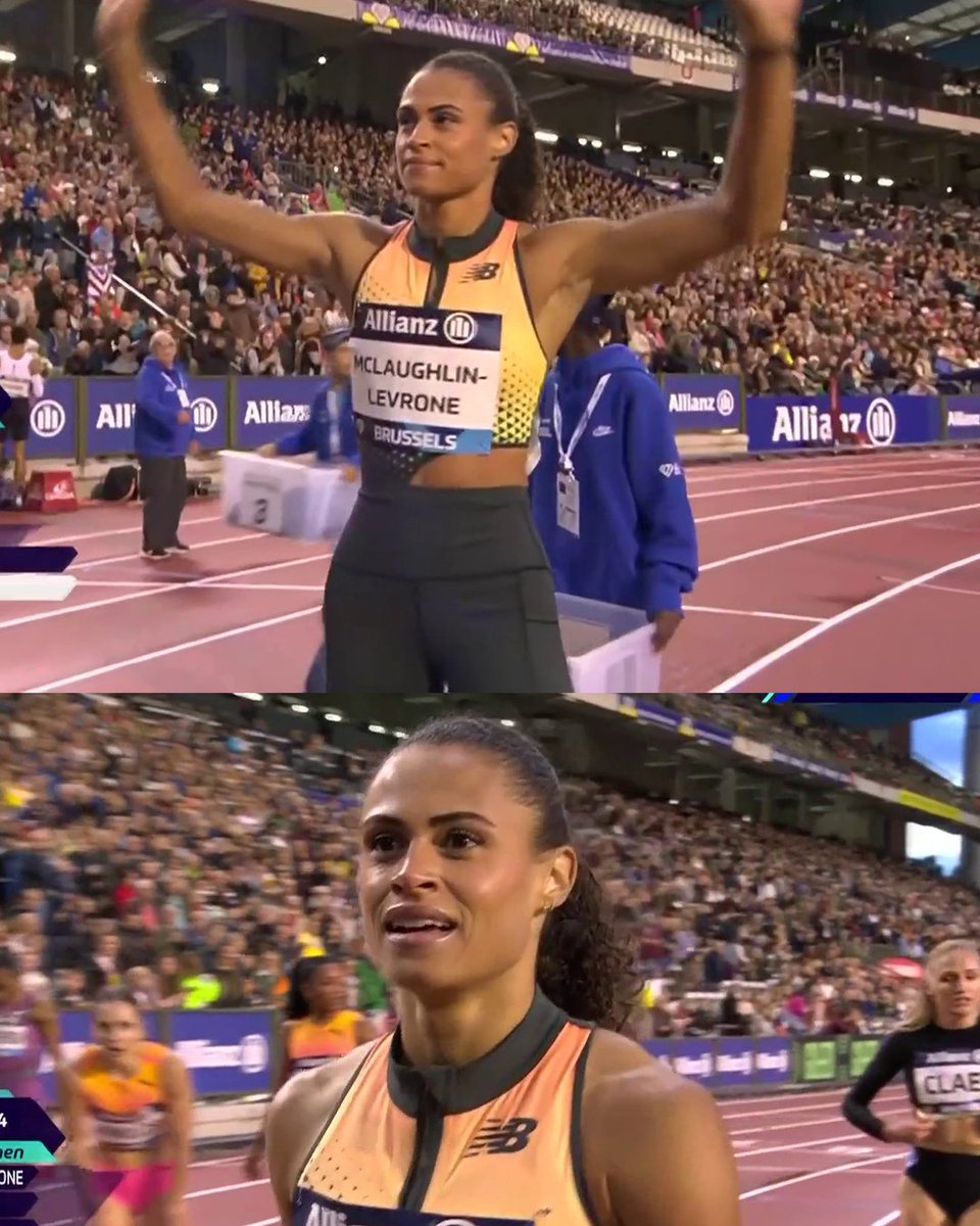 🇺🇸Sydney McLaughlin-Levrone runs a 49.11 in her #BrusselsDL 400m race