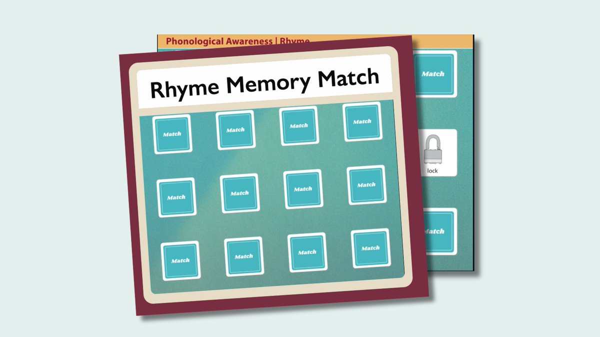 TheFCRR's tweet image. Pre-K At-Home Digital Resource of the Day: Rhyme Memory Match

Today&apos;s activity is Rhyme Memory Match, designed to help children recognize rhyming words. Play Rhyme Memory Match at: games.fcrr.org/#/activities/P…

#AtHomeLearning #FamilyResource