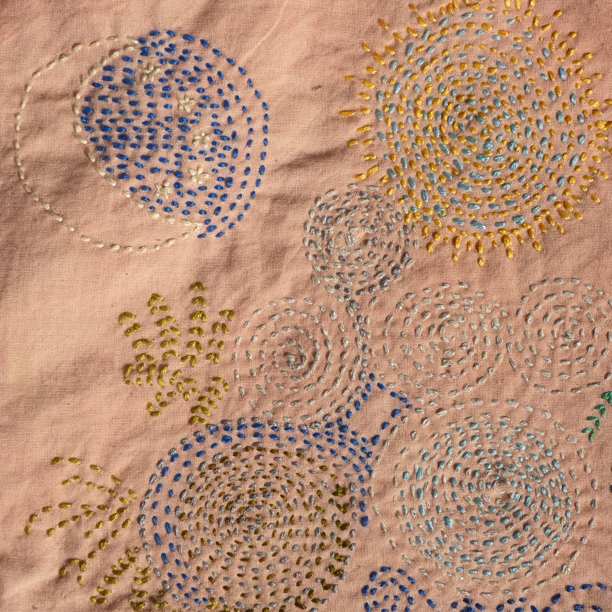 Sitehutseamstr1's tweet image. #handdyeing #handstitching #embroidery #sunandmoon