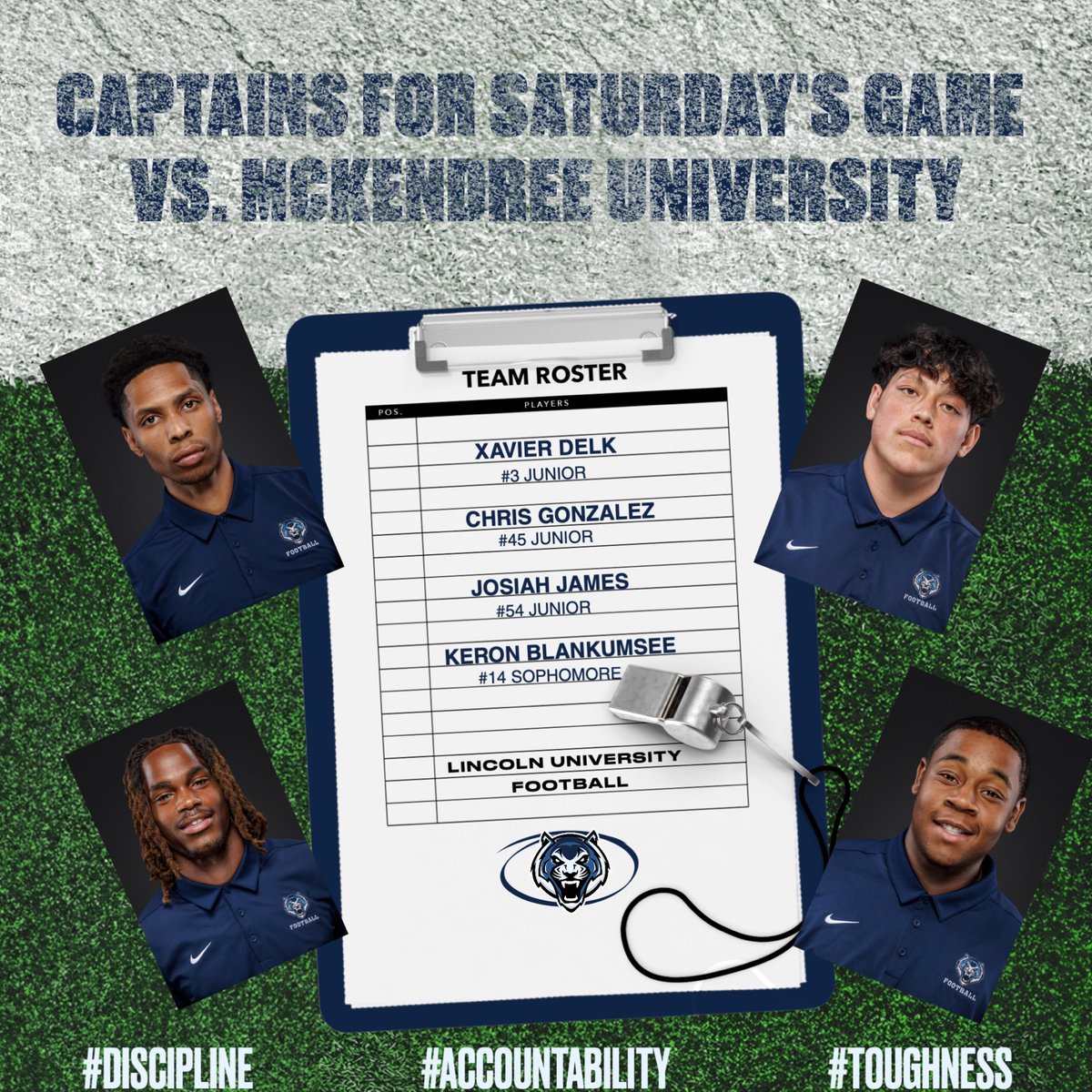 Captains for tomorrow nights game against McKendree University!

#DAT