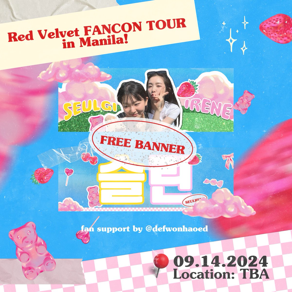 defwonhaoed's tweet photo. <𝐇𝐀𝐏𝐏𝐈𝐍𝐄𝐒𝐒 : 𝐌𝐲 𝐃𝐞𝐚𝐫, 𝐑𝐞𝐕𝐞𝟏𝐮𝐯> 𝐢𝐧 𝐌𝐀𝐍𝐈𝐋𝐀 fan support 💖💛💙💚💜

Seulrene hand banners ✨

retweet &amp; like | show proof
strictly 1:1 | super limited quantity

September 14, 2024 

#HAPPNIESS_MyDear_ReVeluv 
#RedVelvet_FANCON_TOUR_in_MANILA https://t.co/pGLxHlwp5C