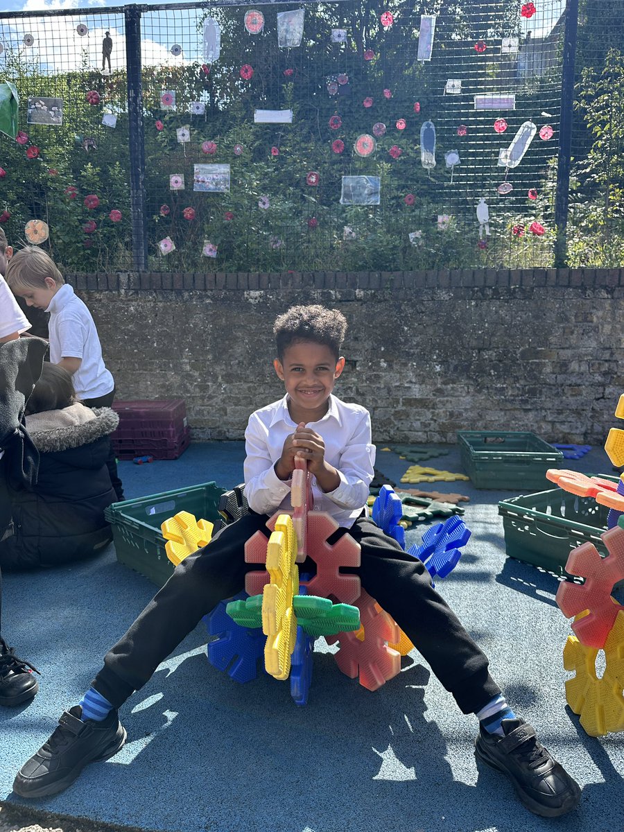 Teamwork makes the dream work! The construction area was an absolute hit in the KS1 playground today! Tall towers, big houses with doors and a rocking horse kept everyone entertained! <a href="/WoodhillSch/">Woodhill Primary School</a>