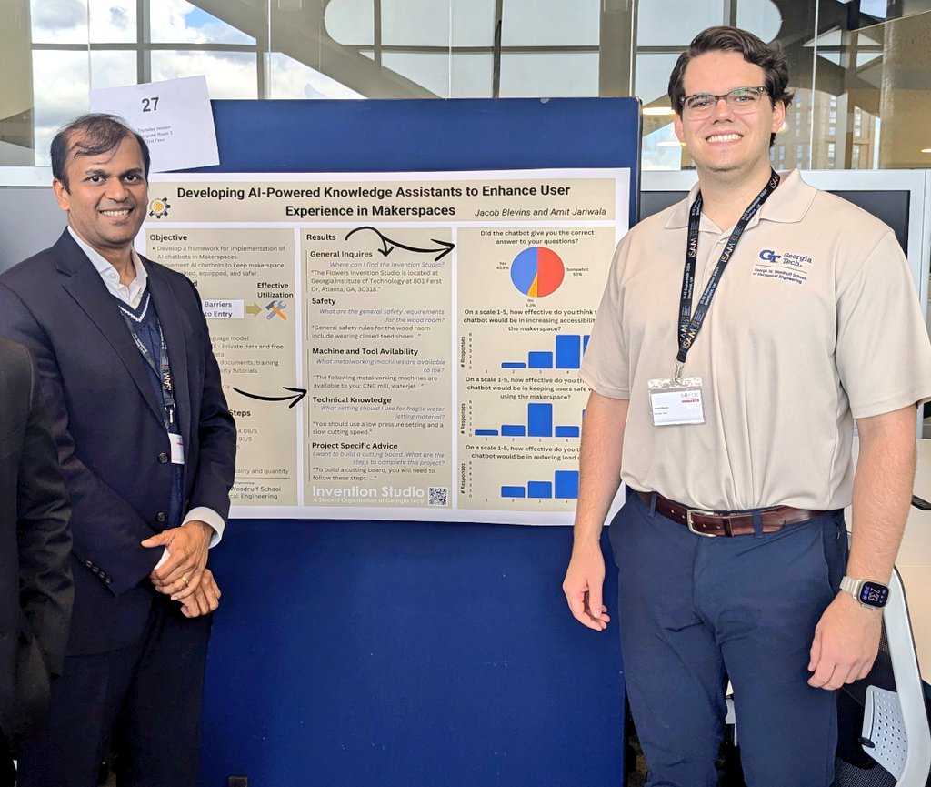 asjariwala's tweet photo. Super proud of my team for presenting the latest and greatest from the Flowers Invention Studio to the rest of the higher education #makerspace community at ISAM 2024 conference @sheffielduni in Sheffield, UK 🇬🇧

Paper: https://t.co/7yFAyrS6Wc
Program: https://t.co/xOUaTVkwHU https://t.co/JQe2VEKD0d
